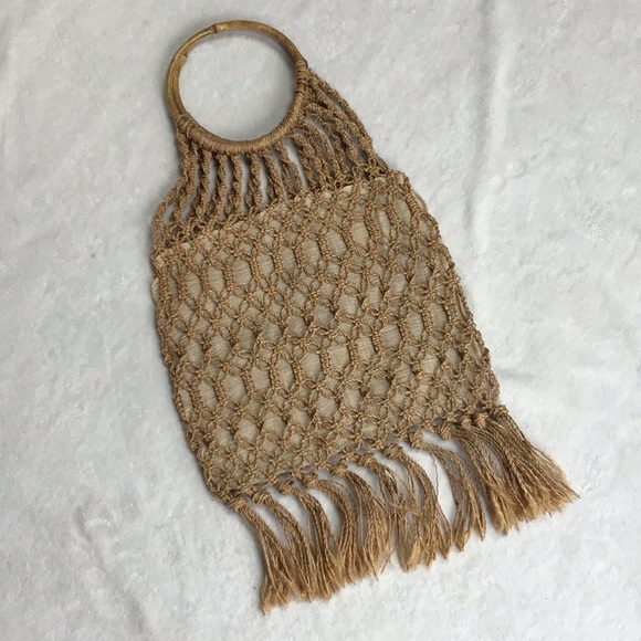Vintage Jute French Market Bag Pristine Condition - Picture 8 of 8